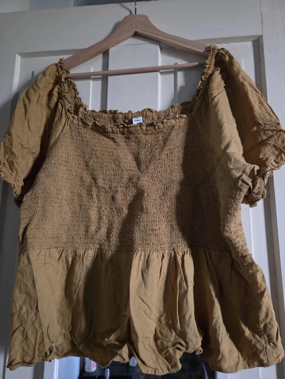 Smocked Mustard Top